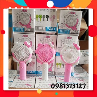 😘Quạt Kitty MiNiFan 8029-Quạt Cầm Tay Tích Điện