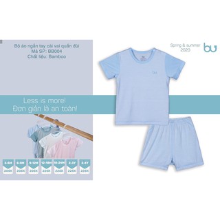 Bộ cộc tay Bu chất sợi tre - Bu BB004