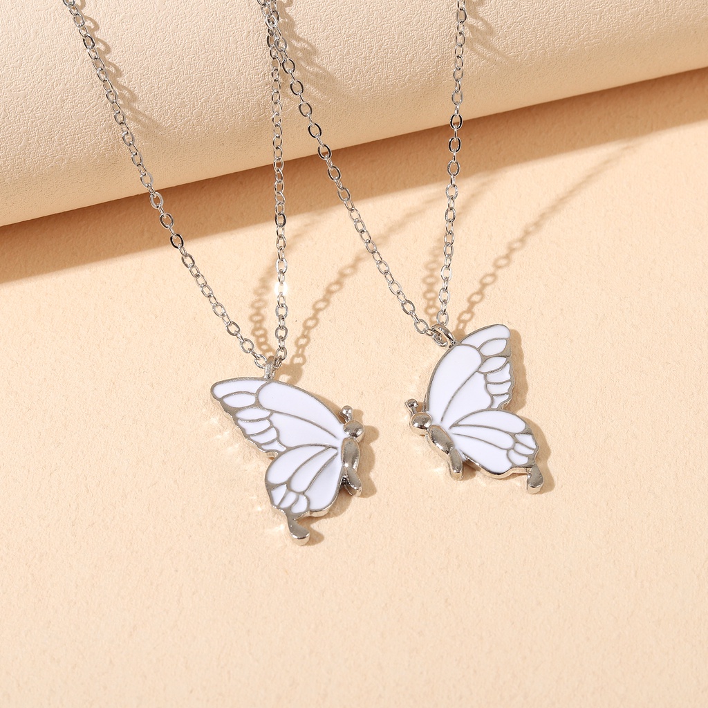 Vòng cổ QIHE JEWELRY mặt dây hình bướm 3 kiểu tùy chọn làm quà tặng cho bạn bè