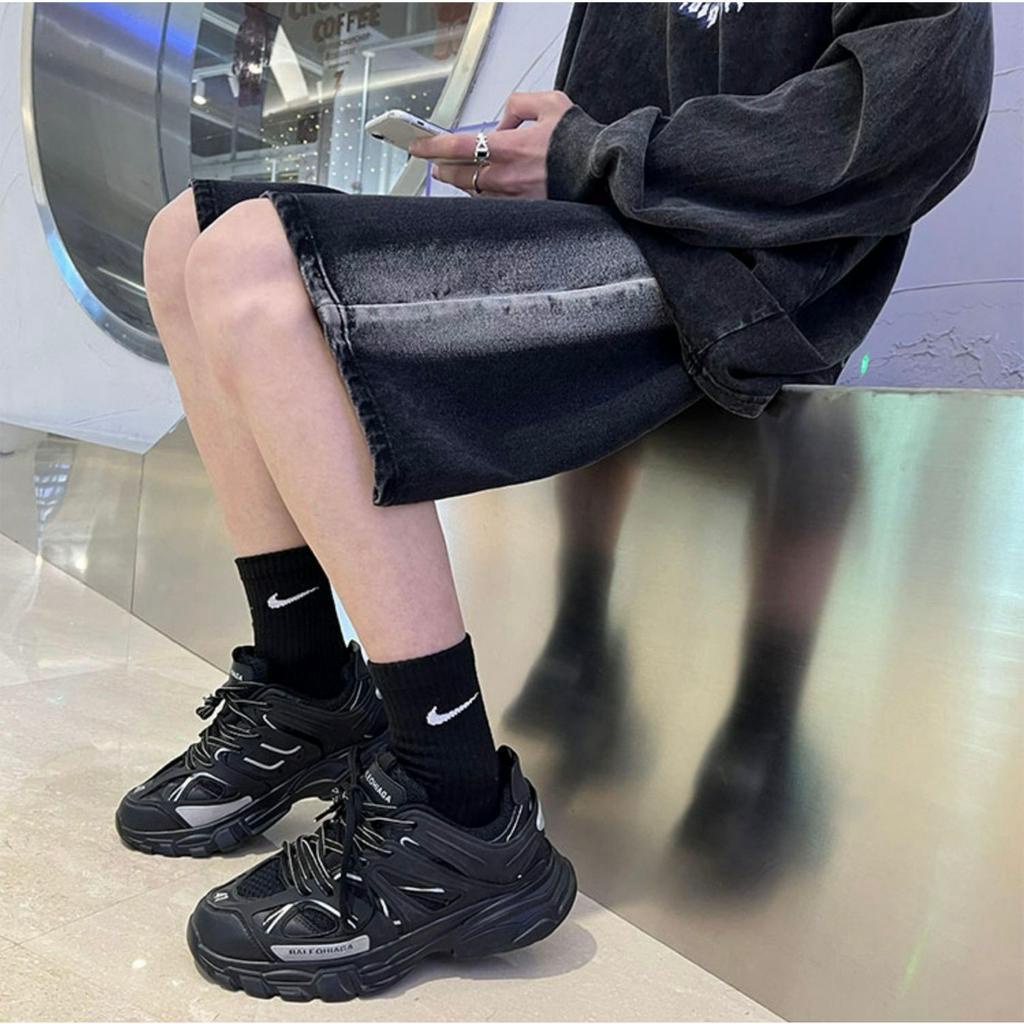 Quần Short Jean Nam Basic ống rộng, Quần đùi bò unisex form rộng by Zonef SJ