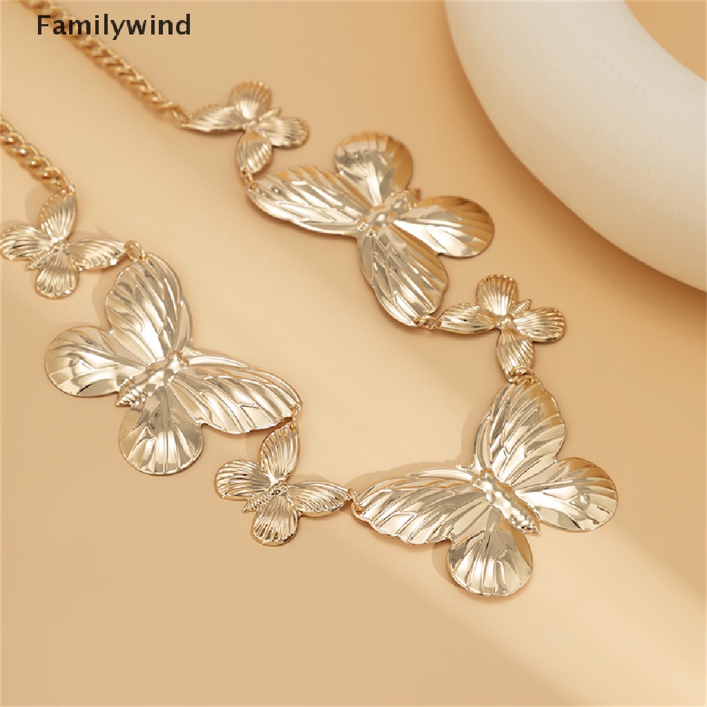 Dây Xích Đeo Hông Đính Hình Bướm Bằng Kim Loại Phong Cách Punk Đơn Giản Cá Tính Dành Cho Nữ