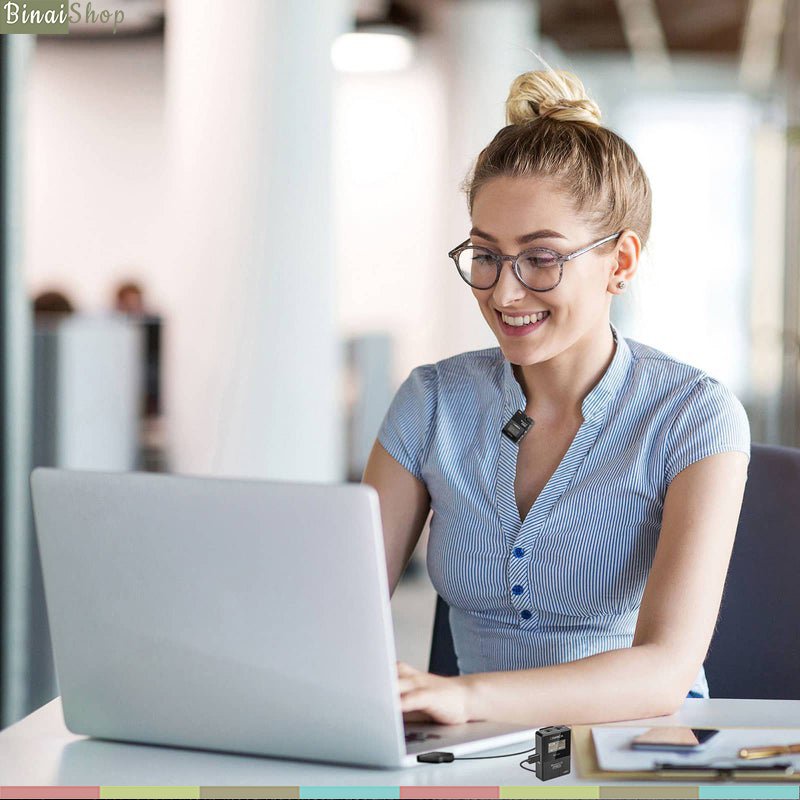 Comica BoomX-D Pro D2 - Micro Không Dây 2.4G, Bộ Nhớ Trong 8GB, Phạm Vi 100m Cho Máy Ảnh, Điện Thoại, Laptop