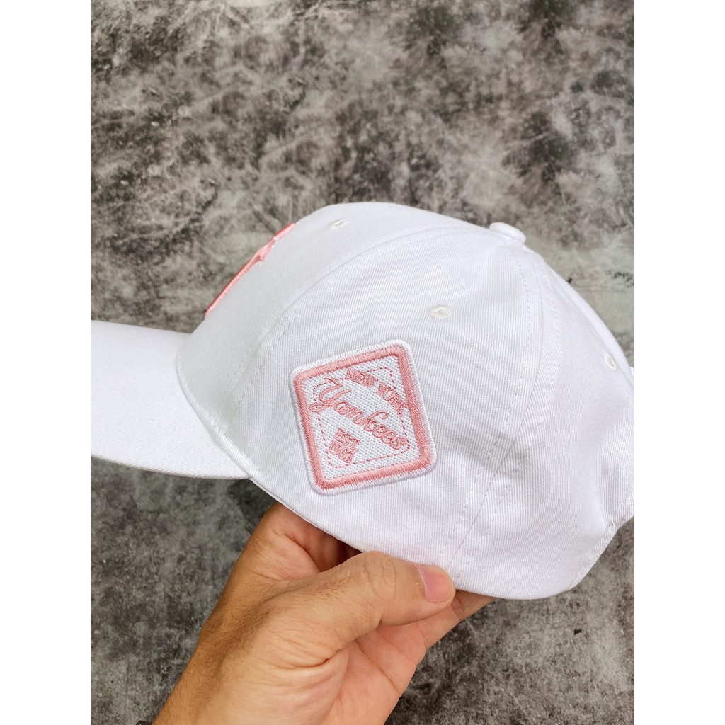 (HÀNG XUẤT XỊN) Mũ / Nón trắng N07 M//L//B N//Y YAN//KEES BASEBALL CAP WHITE Made in viet/nam full tag Free size
