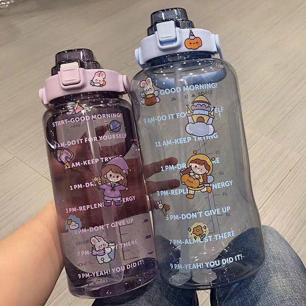 Bình Nước Nhựa Dung Tích Lớn 2000ML Có Tay Cầm Chống Rò Rỉ Tiện Dụng