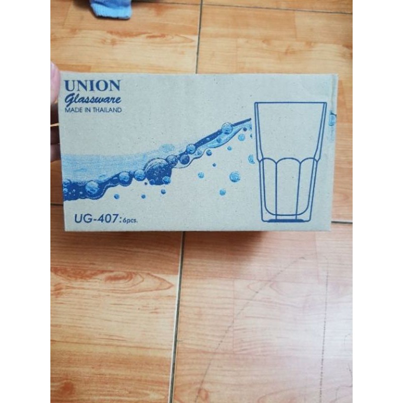 Bộ 6 Cốc thủy tinh UG407 trà chanh trà đào 300ml