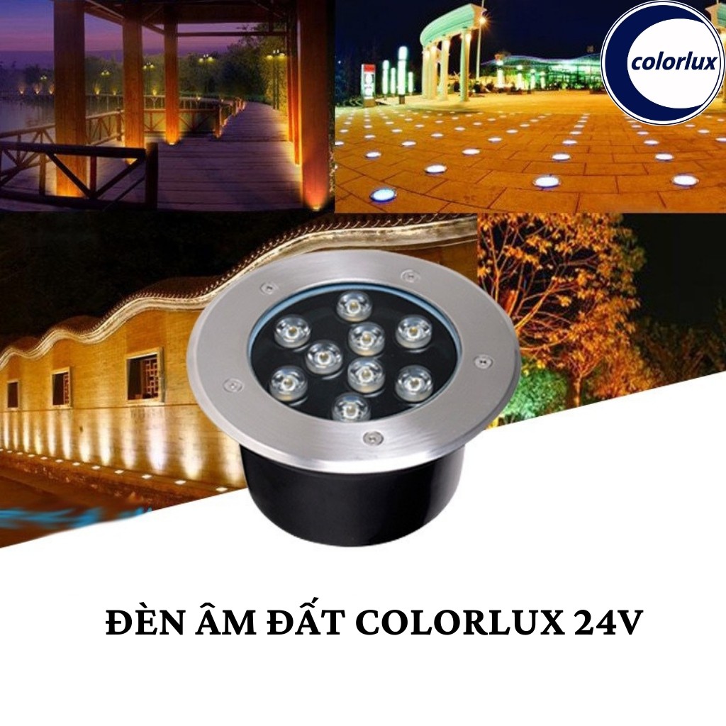 Đèn Âm Đất Đổi Màu Inox 220v COLORLUX Chống Nước  Đèn Âm Tường, Đèn Âm Sàn, Đèn Sân Vườn