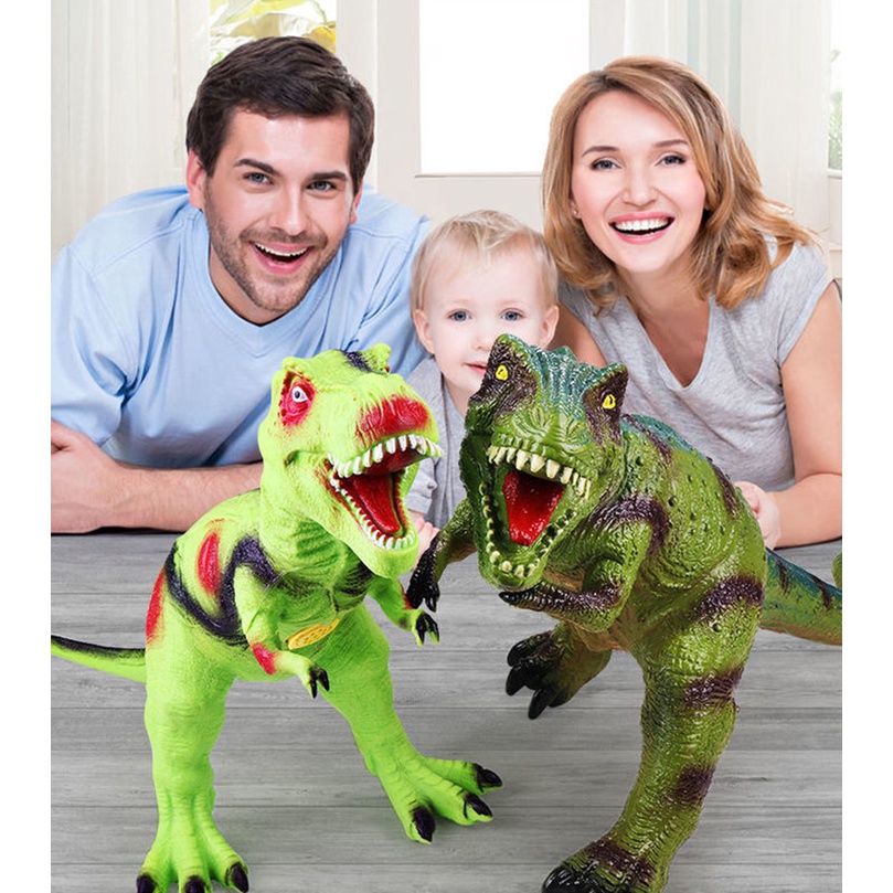 Mô Hình Khủng Long T-Rex Triceratops Cỡ Lớn Mềm Mại Màu Xanh Dương Cho Bé