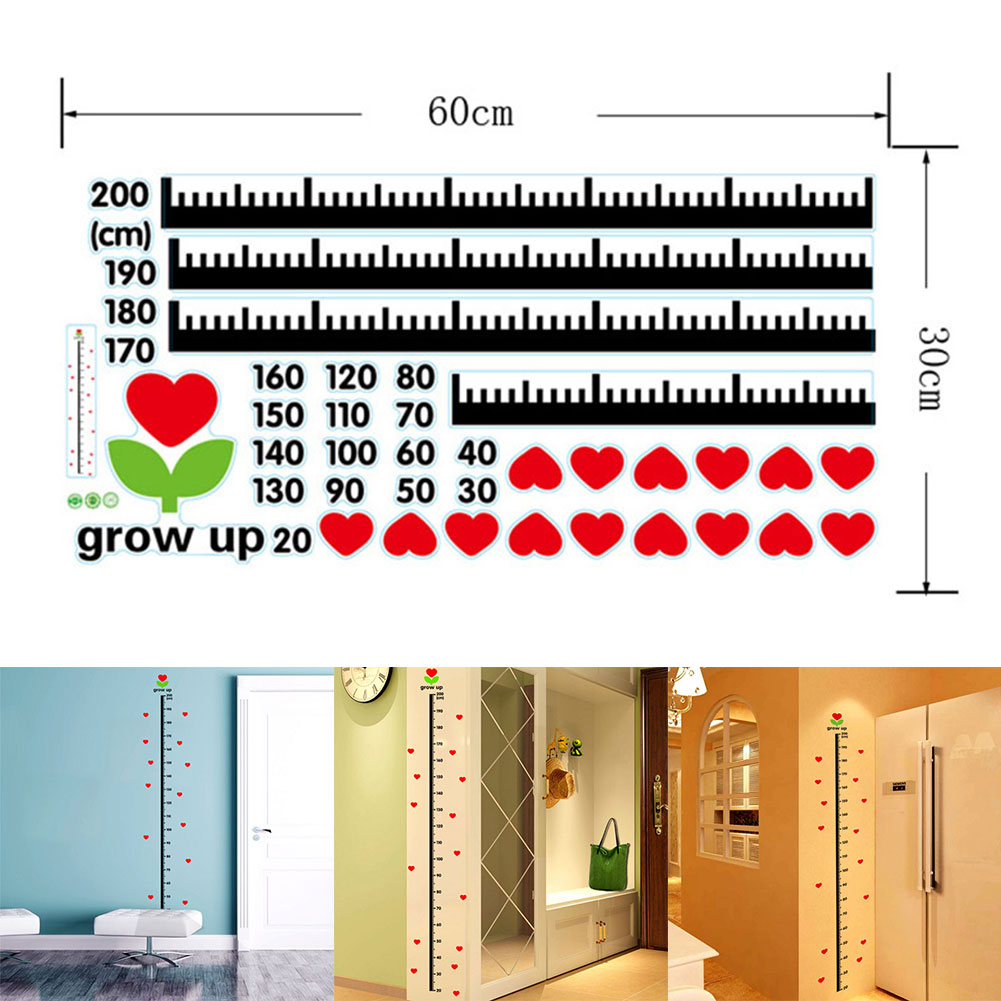 Thước dán tường đo chiều cao cỡ 50-170cm/ 20-200cm