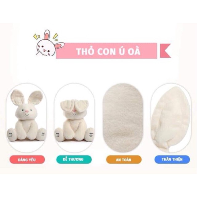 Thỏ/Voi Con Ú Oà UMOO Biết Hát Tai Cụp Tai Xoè Siêu Dễ Thương