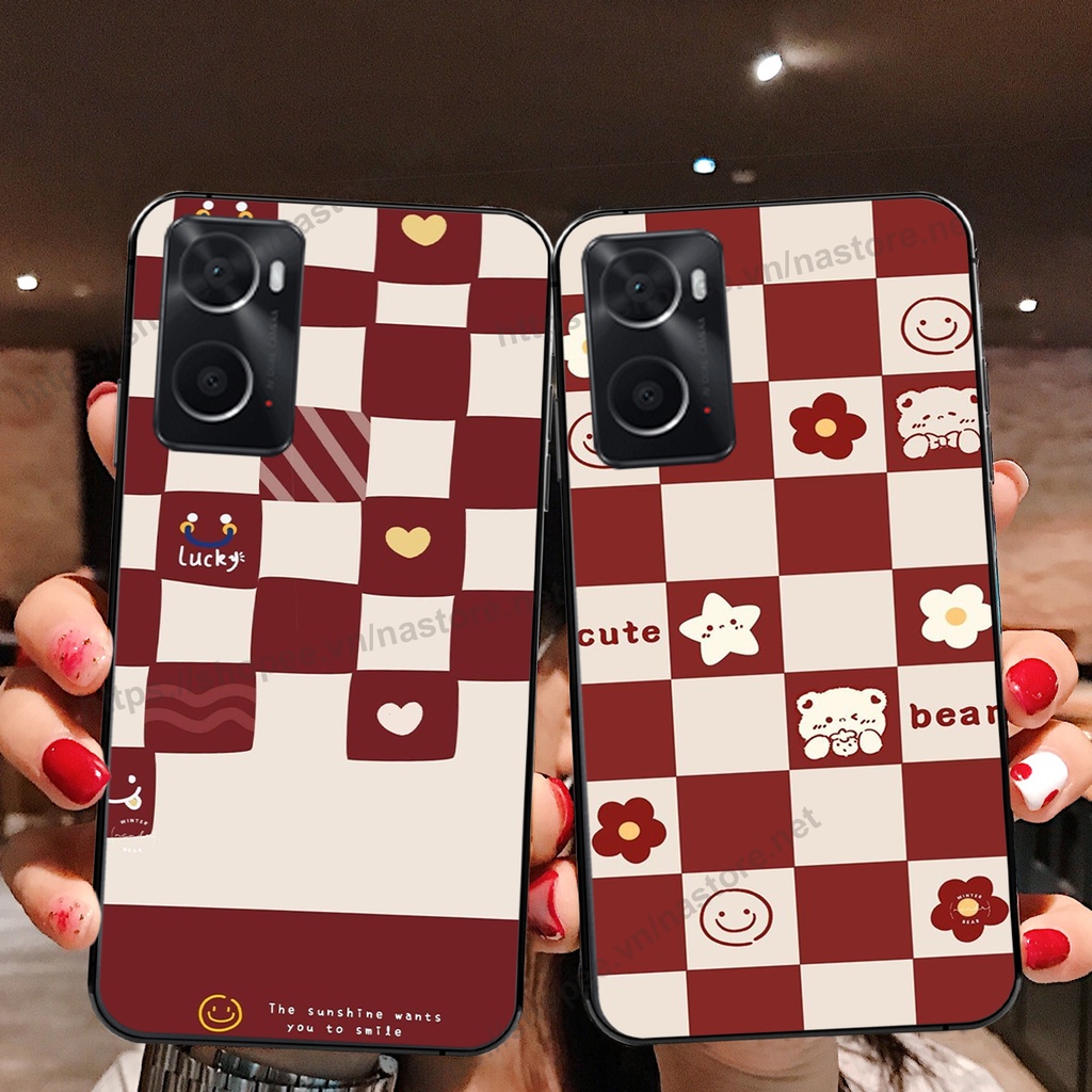 Ốp lưng Oppo A36 / Oppo A76 trái tim hình gấu cute cá tính, giá rẻ, cực bền