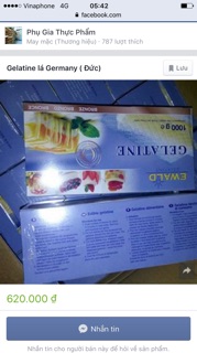 Gelatin lá đức 10 lá
