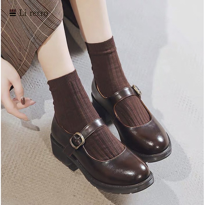 Giày da nữ vintage, Giày nữ da bò thật MZDL shoes - Mary Jane shoes
