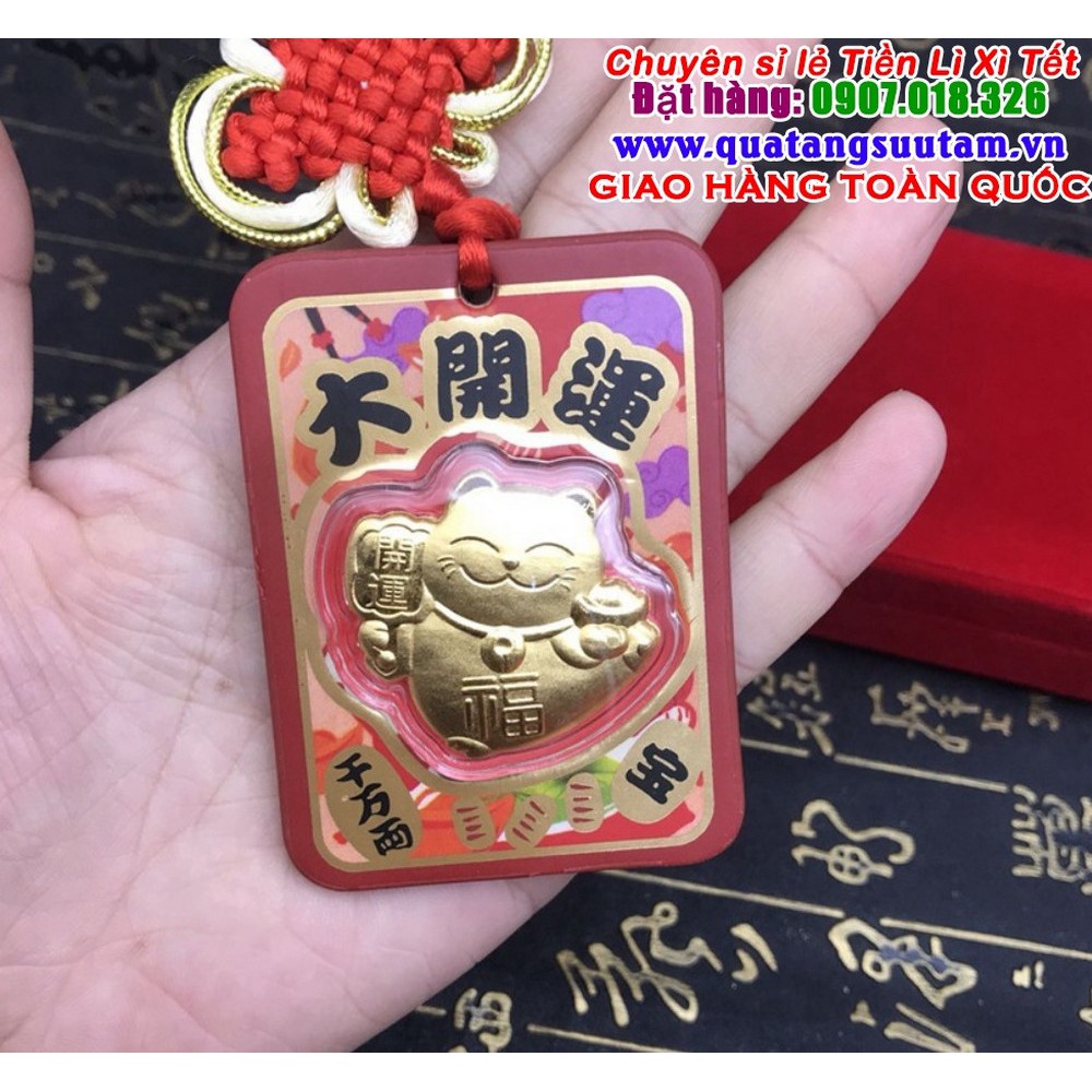 Quà tặng sang chảnh ngày Tết - Bao Lì Xì Mèo Như Ý Cát Tường Vàng 24k
