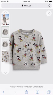 Bộ nỉ mickey(2-7t) next