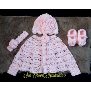 Set áo mũ len baby