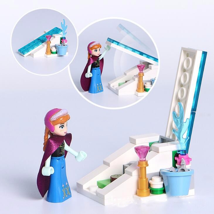 Bộ lego xếp hình cao cấp Lâu đài Frozen Nữ hoàng băng giá Elsa