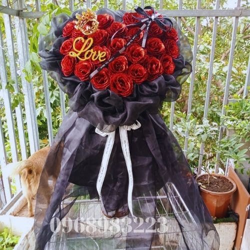 1h Hà Nội Bó Hoa Sáp Hà Nội Quà Tặng Valentine 8/3 Hà Nội bó 25 bông nhũ