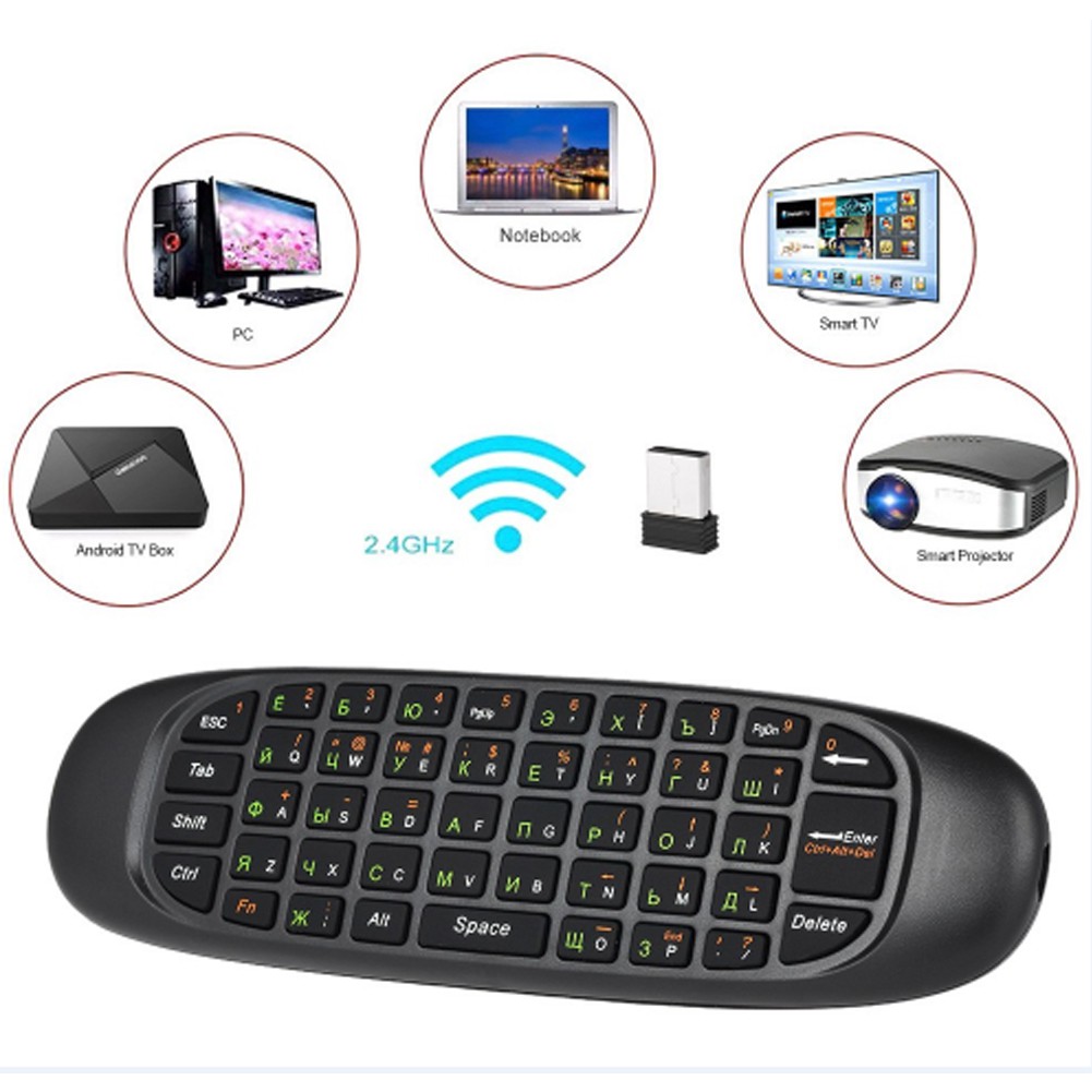 Điều Khiển Từ Xa Tích Hợp Chuột Bay 2.4g Cho Tv Box