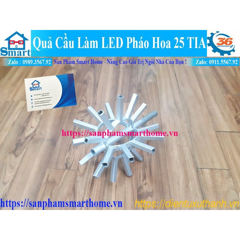 Quả cau làm LED pháo hoa 25 tia