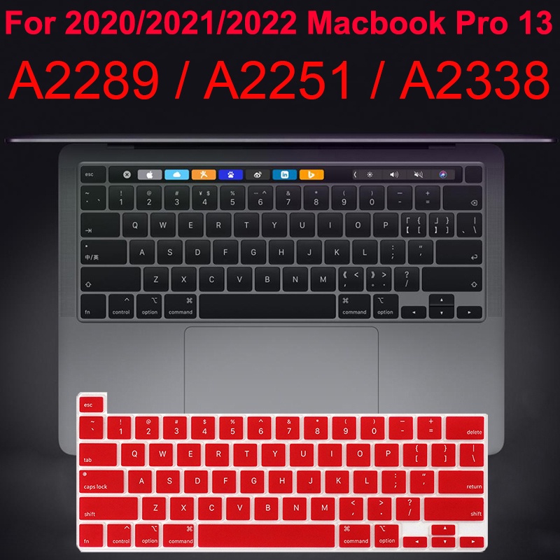 Miếng Silicone Bảo Vệ Bàn Phím Cho 2021 2022 Macbook Pro M2 M1 13 inch A2338 A2251 A2289