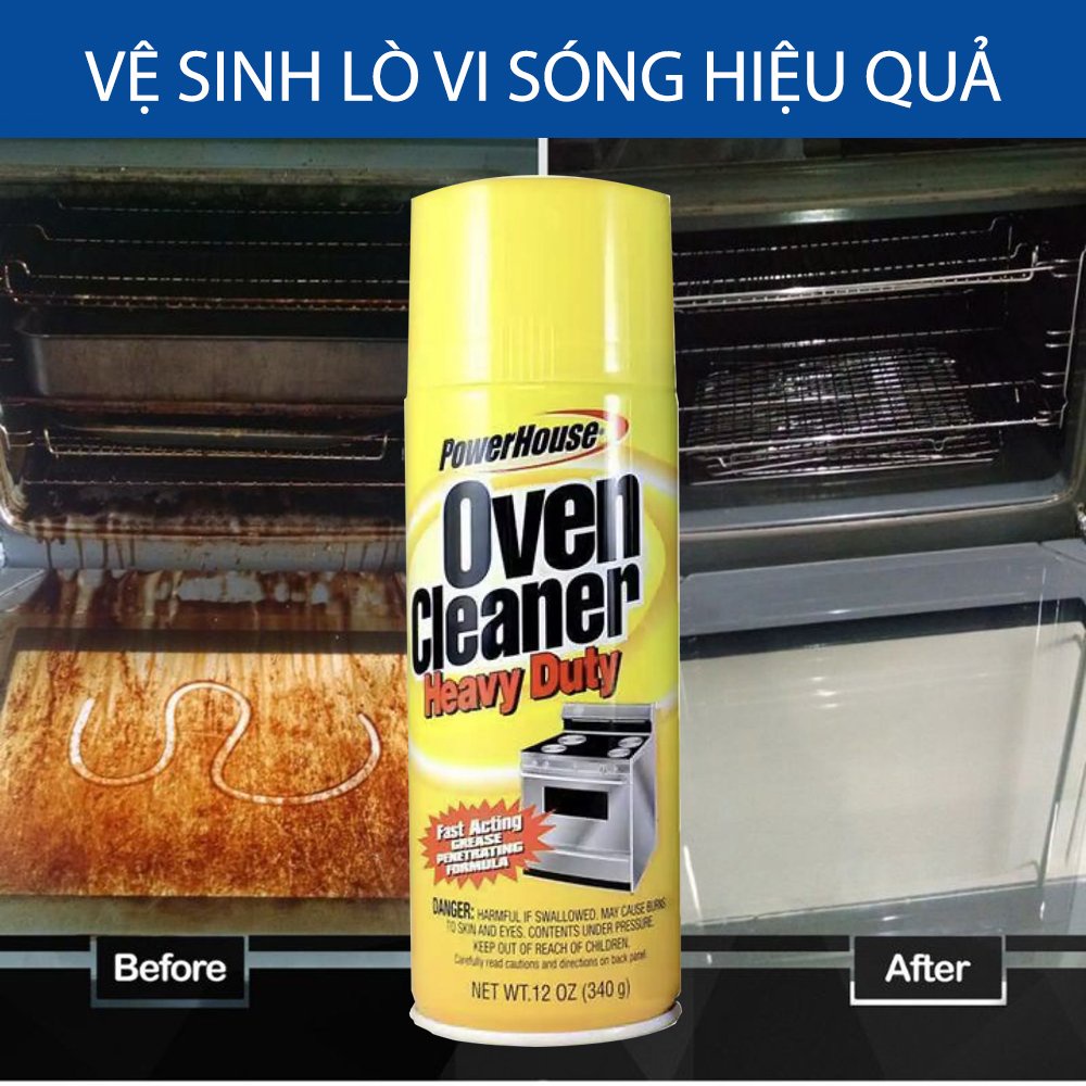 Chai xịt vệ sinh nhà bếp Oven Cleaner vệ sinh dầu mỡ lò vi sóng, bếp gas, bếp nướng, xoong chảo hiệu quả