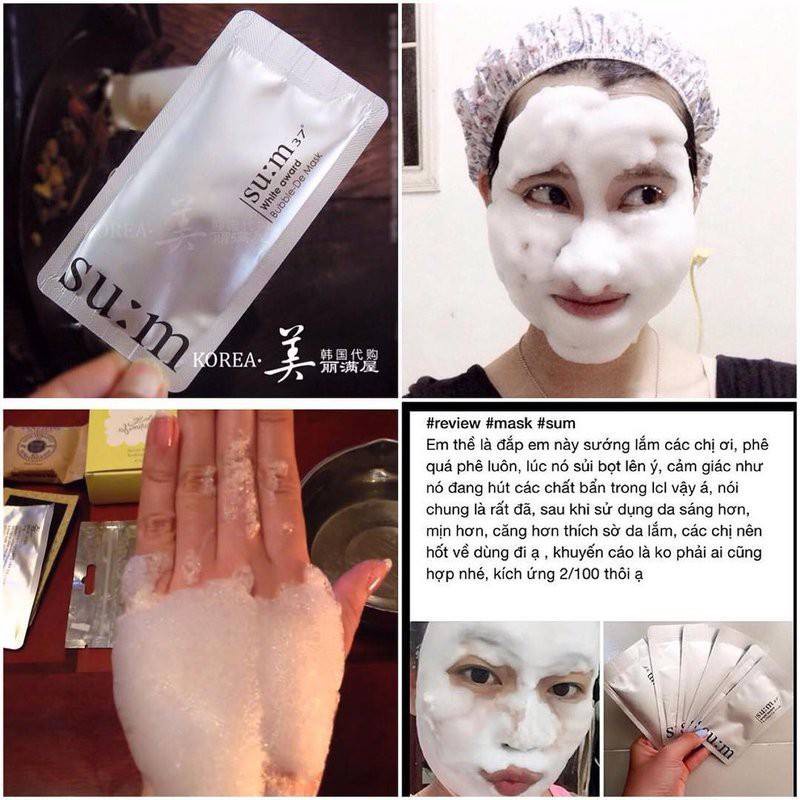 Mặt nạ thải độc sủi bọt Su:m 37 White Award Bubble De Mask