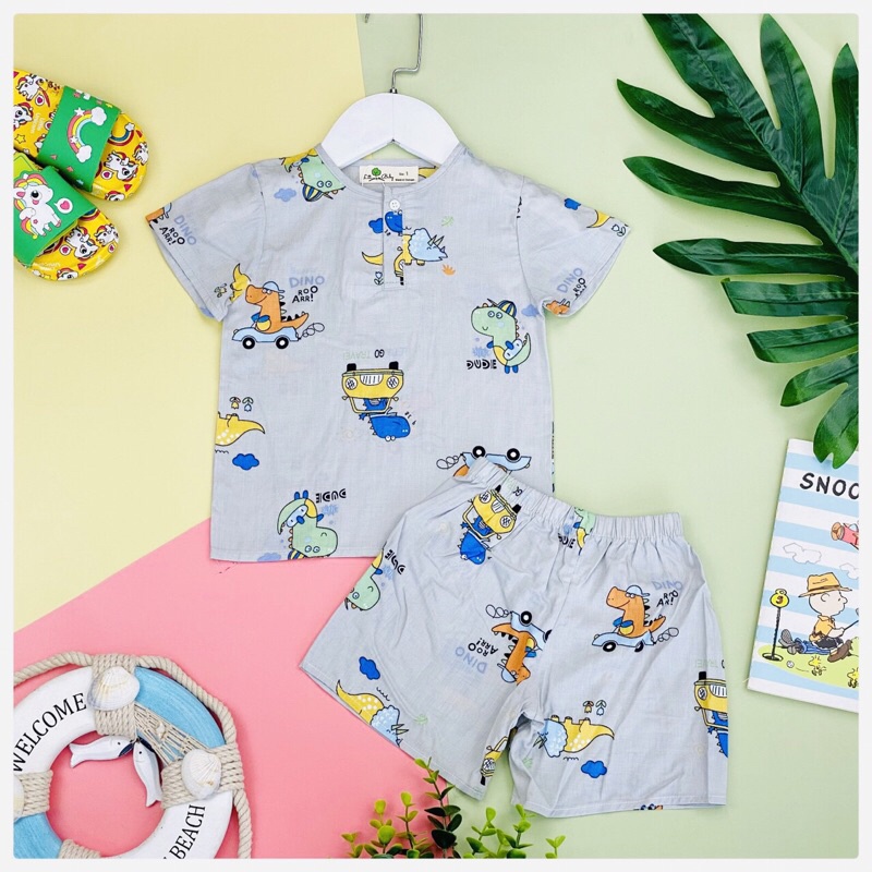 Mẫu lanh lụa bé trai Janeshop bộ lanh chuẩn đẹp không nhăn nhàu chất liệu xịn