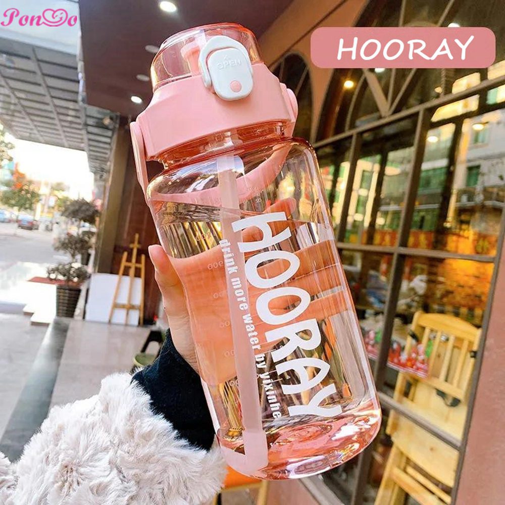 Bình nước thể thao không chứa BPA dung tích 1500/ 2000ml có ống hút tiện dụng