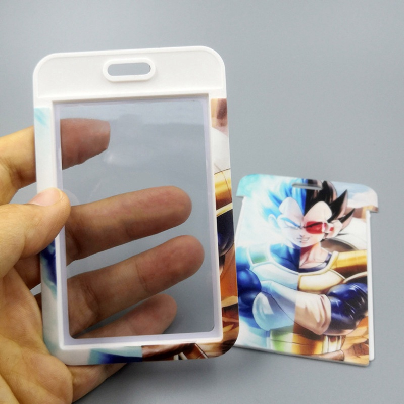 1 Set Bao Đựng Thẻ Có Dây Đeo Cổ Hóa Trang Nhân Vật Anime Goku Và Vegeta