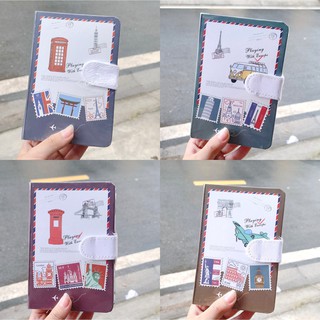 Sổ tay bìa cứng notebook cúc nam châm ghi chép slogan dễ thương 9701s