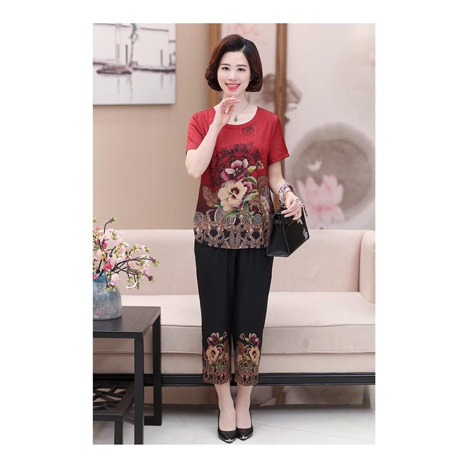 B29902 - Set áo và quần nữ trung tuổi hàng nhập 440k