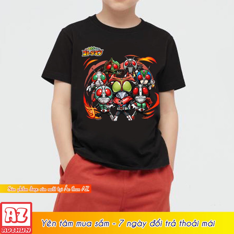 Áo thun trẻ em in hình hoạt hình siêu nhân kamen rider ryuki M3059