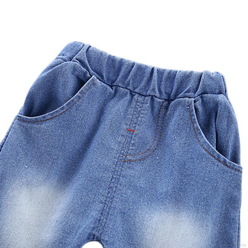 Bộ áo sơ mi tay ngắn + quần short denim phong cách Hàn Quốc cá tính cho bé trai