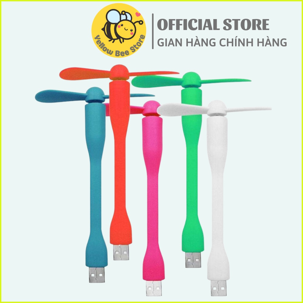 Quạt USB 2 cánh rời cắm cắm máy tính, sạc dự phòng, củ sạc điện thoại, nhiều màu