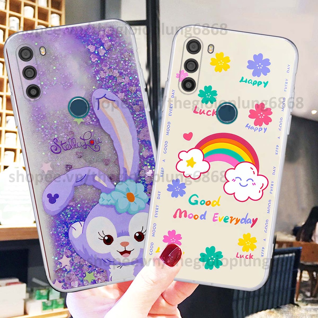 Ốp Vsmart Active 3 in hình cầu vồng happy smile thỏ cute siêu xinh siêu đáng yêu