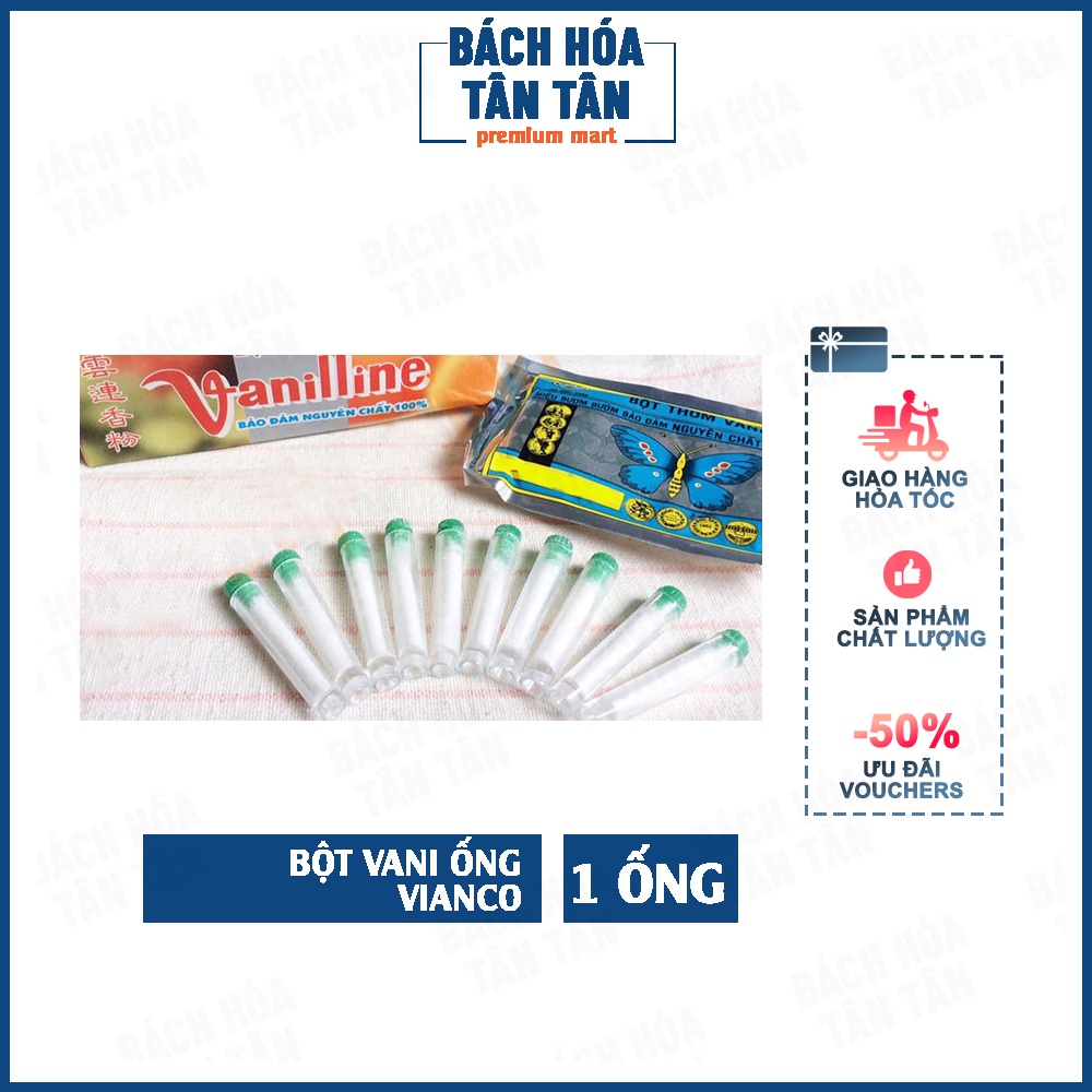 Bột thơm vani hiệu Vianco nguyên chất 100%, 1 ống