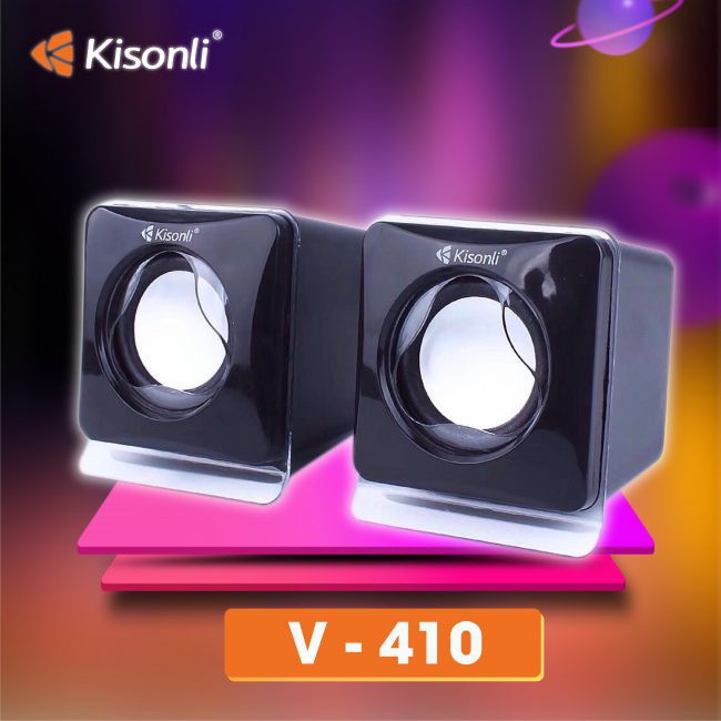 [Mã ELHACE giảm 4% đơn 300K] Loa Vi Tính 2.0 Kisonli V410 Chính Hãng - Bảo Hành 12 Tháng