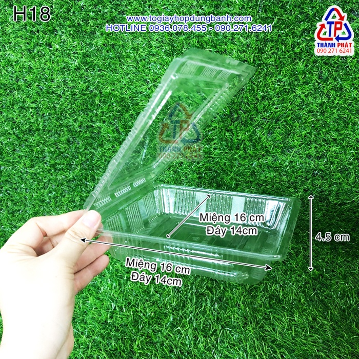 100 Hộp H18 vuông đựng bánh ngọt