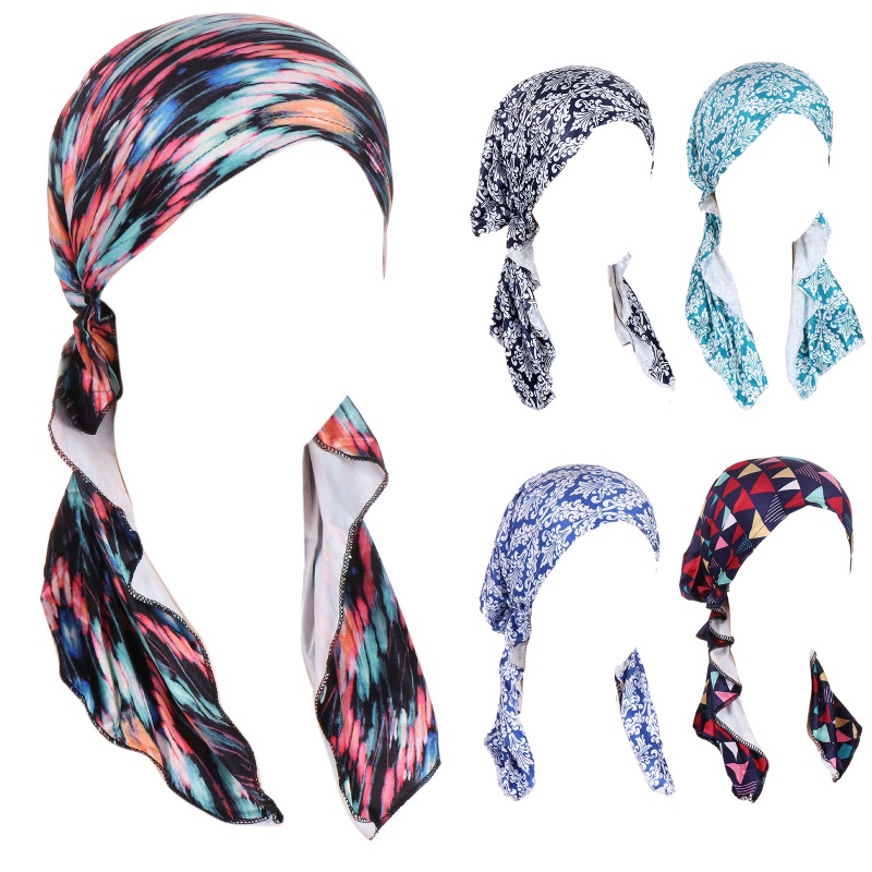 Mũ Trùm Đầu Co Giãn Thiết Kế Đuôi Dài Phong Cách Hồi Giáo