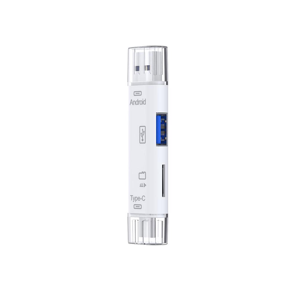 Đầu đọc thẻ nhớ USB 5 trong 1 USB 3.0 Loại C / USB / Micro USB SD Bộ chuyển đổi OTG