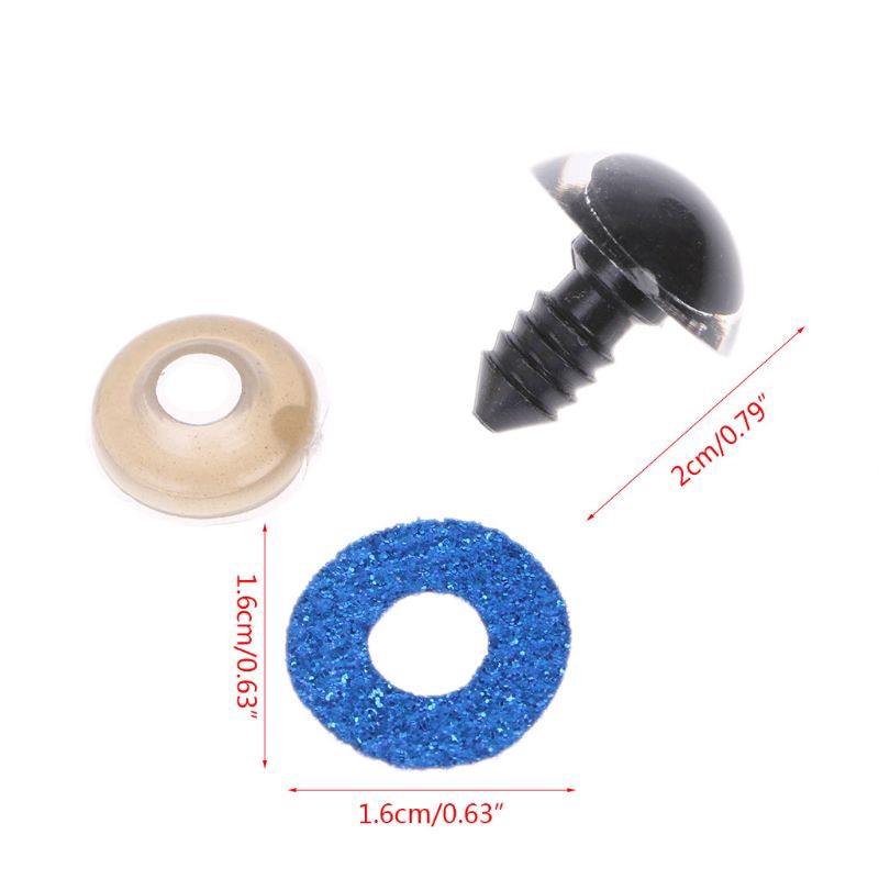 Set 10 Mắt Nhựa 16 20 24mm Cho Thú Nhồi Bông