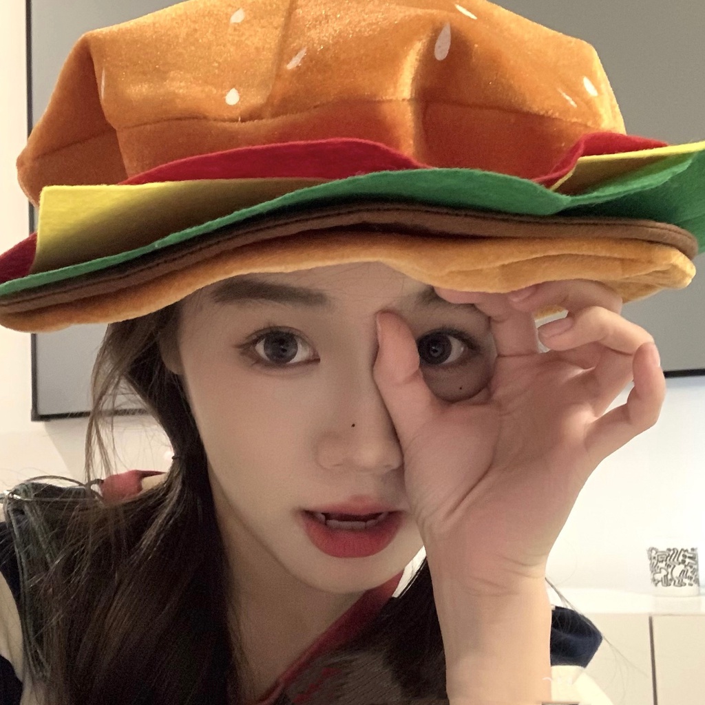 Mũ MG STUDIO hình hamburger