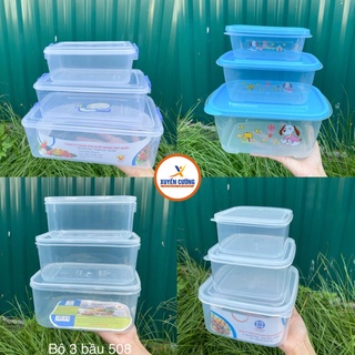 hộp đựng thực phẩm, bộ lạnh 3 nhựa việt nhật