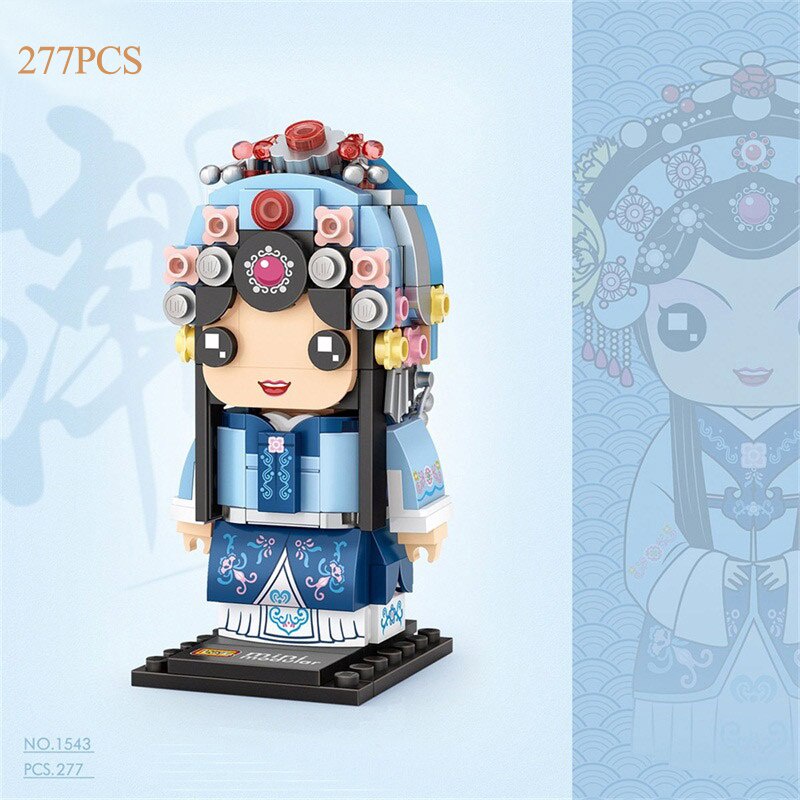 Bộ đồ chơi lắp ráp Loz hình nhân vật kinh kịch Trung Quốc xinh xắn dành cho bé