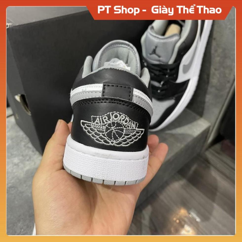 Giày Thể Thao Nam Nữ Jo.rdan JD1 Smoke Gray Low Ghi Đen Xám Cổ Thấp , Giầy sneaker hot trend