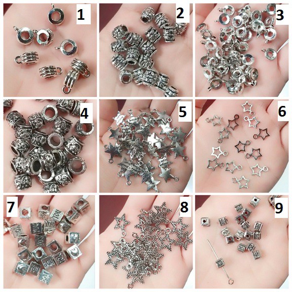 Charm sỉ phụ kiện bạc cổ : 50g / gói = 18k [ Giá charm sỉ TPHCM ]