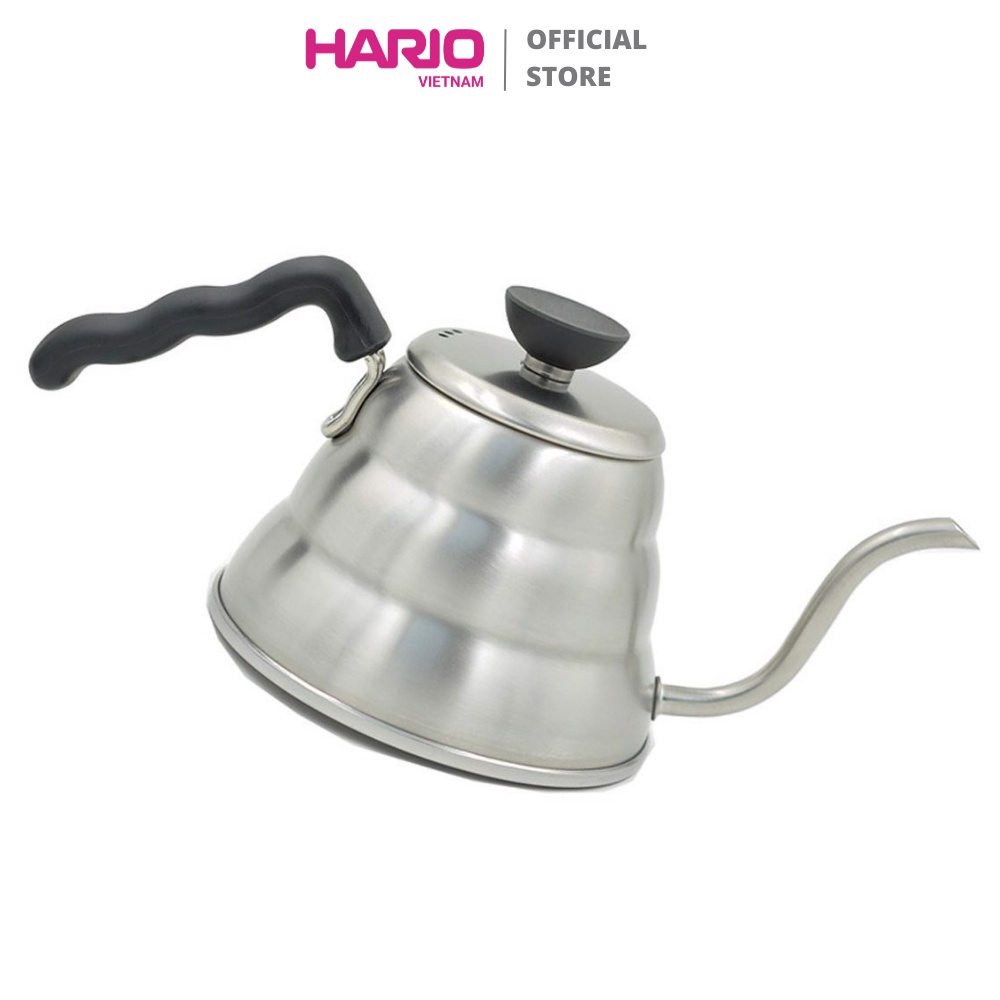 Ấm cổ ngỗng pha cà phê HARIO V60 1L (Bạc) - V60 drip kettle "Buono" VKB-100