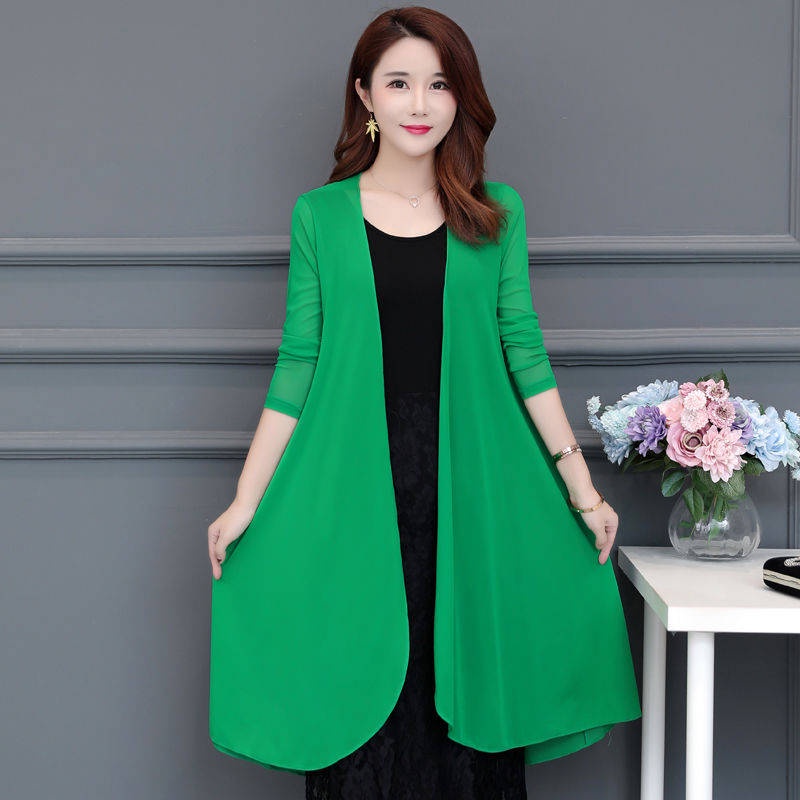 Áo Choàng Đi Biển Tay Dài Phối Lưới Phong Cách Phương Tây Thời Trang Mùa Hè Cá Tính