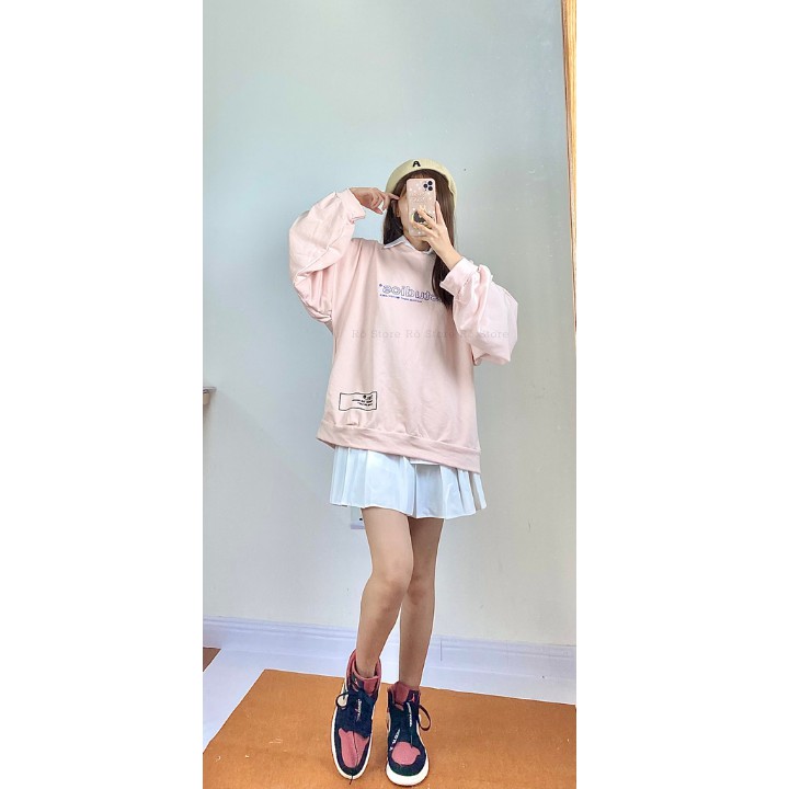 Áo Sweater Nỉ Bông Nam Nữ Form Rộng Unisex Màu Hồng Pastel Chất Nỉ Ngoại Mềm Mịn, Không Xù Rô Store SW03