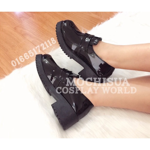 [CÓ SẴN] Giày Học Sinh Nhật JK Cosplay Đen Da Bóng MS226 (Ảnh Thật) | BigBuy360 - bigbuy360.vn
